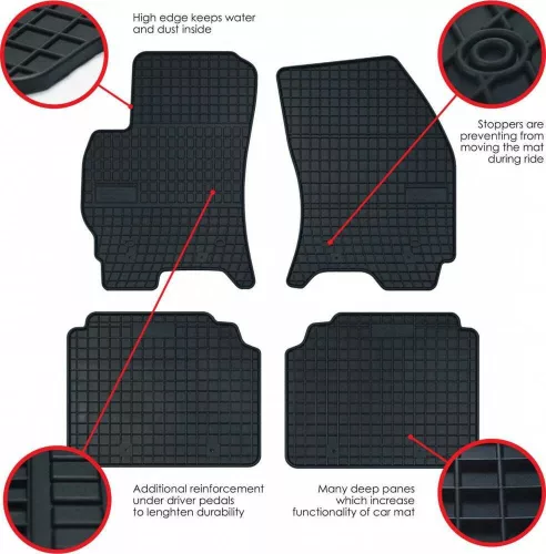 Opel AGILA (B) ( 2007-2014 ) Frogum Gummimattenset