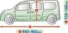 443-463 cm MG Auto-Abdeckplane - XL Kleiner Lieferwagen