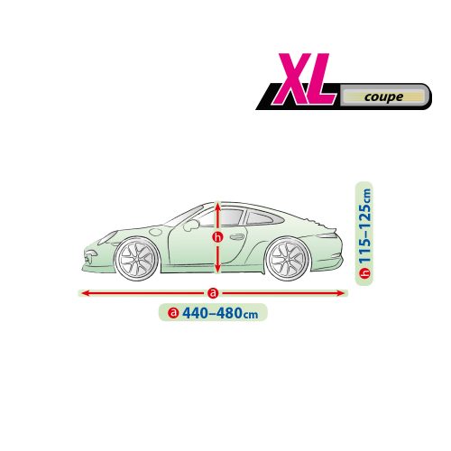 440-480 cm PG Auto-Abdeckplane - XL Kurzheck