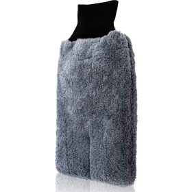 Weiche graue Waschhandschuhe (1 Stück)